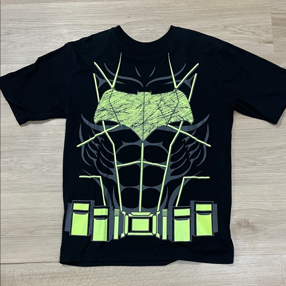 DC Comics Black and Neon Yellow Kids Tee